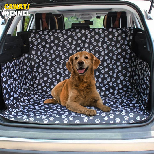 CAWAYI KENNEL Pet Carriers Dog Car Seat Cover Trunk Mat Cover