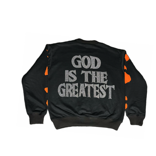 Black Distressed Rhinestone sweatshirt