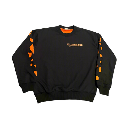 Black Distressed Rhinestone sweatshirt