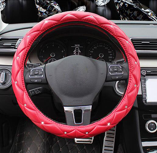 Crystal Leather Steering Wheel Covers