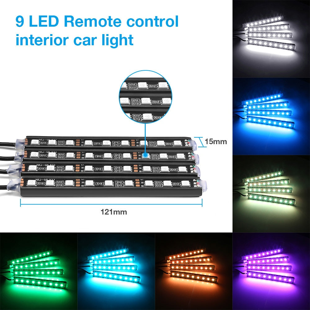 Interior Car Strip LED Light with Remote