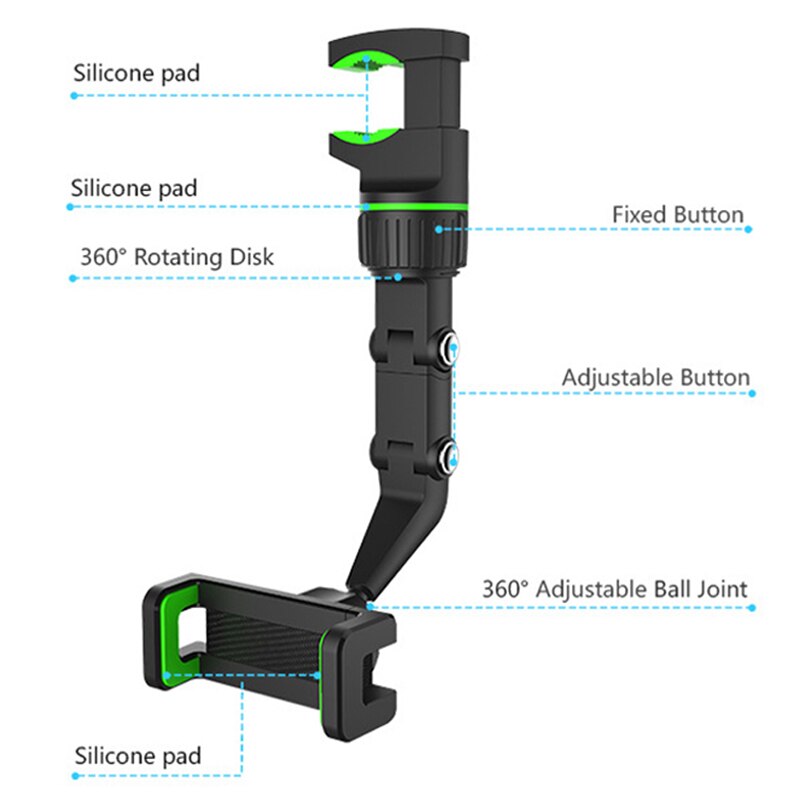 Car Phone Holder Multifunctional 360 Degree Rotatable