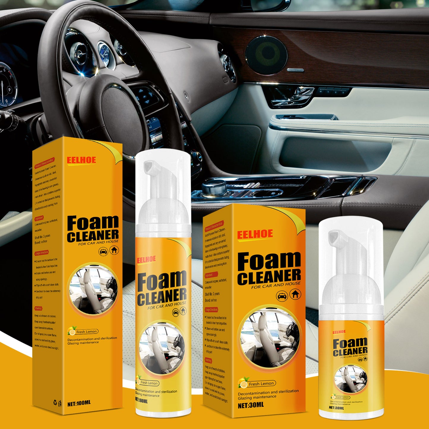 Multi functional Car Interior Foam Cleaner