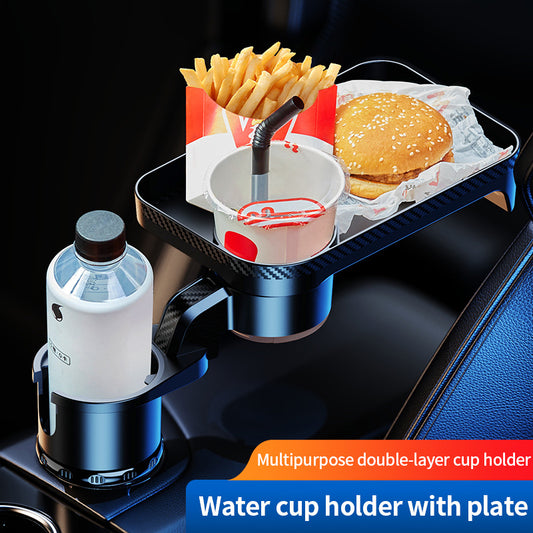 Car cup holder with table tray