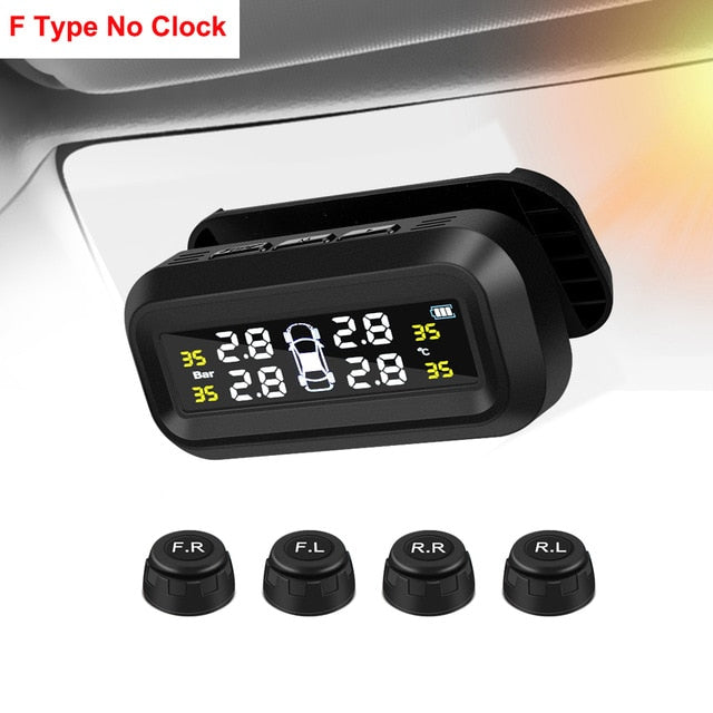 Smart Car TPMS Tire Pressure Monitoring System Solar Power