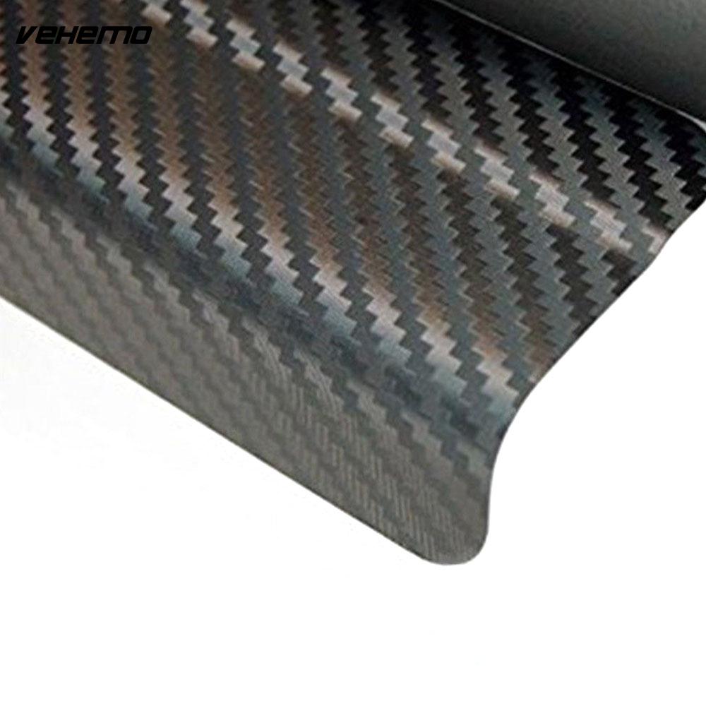 4Pc Car Carbon Fiber Door Plate Stickers
