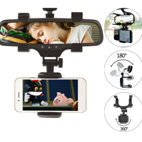 360° rear view mirror holder
