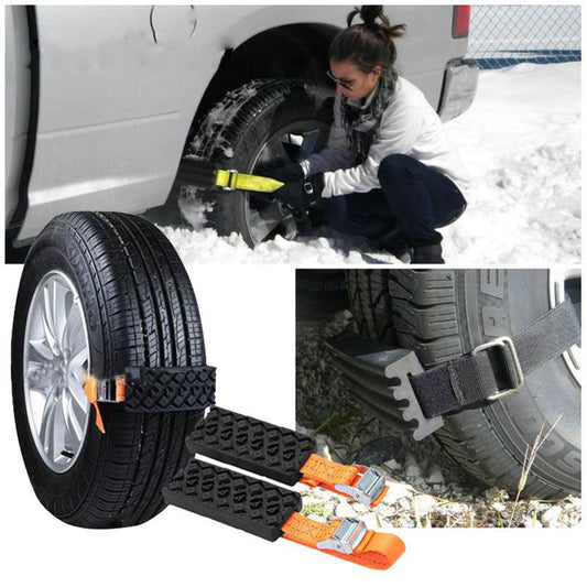 Vehemo Snow Strap Chain Tire Car Belt 2PCS
