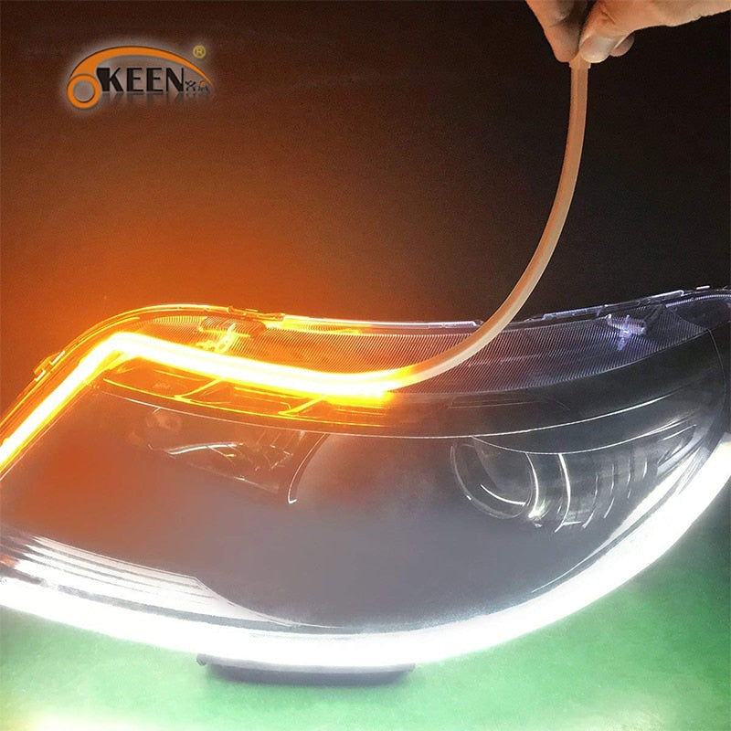 60cm New Slim Amber Sequential Flexible LED DRL For Headlight