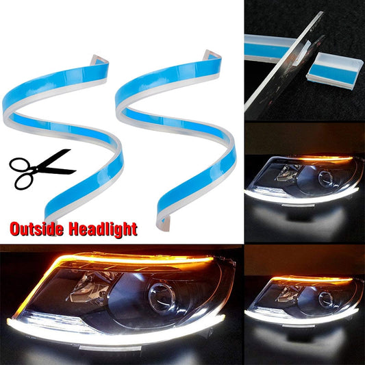 60cm New Slim Amber Sequential Flexible LED DRL For Headlight