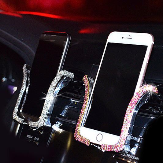 Universal Car  Air Vent Phone Holder with Bing Crystal Rhinestone