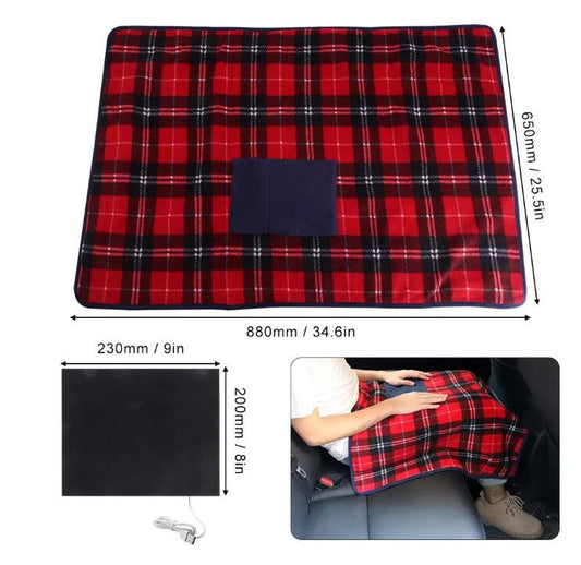 Portable Car Office USB Electric Heated Blanket