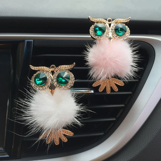 1Pcs Crystal Owl Car Air Diffuser Auto Outlet Perfume Clip