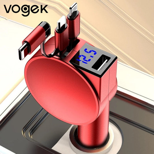 Vogek 3-in-1 Car  60W Super Fast Charger